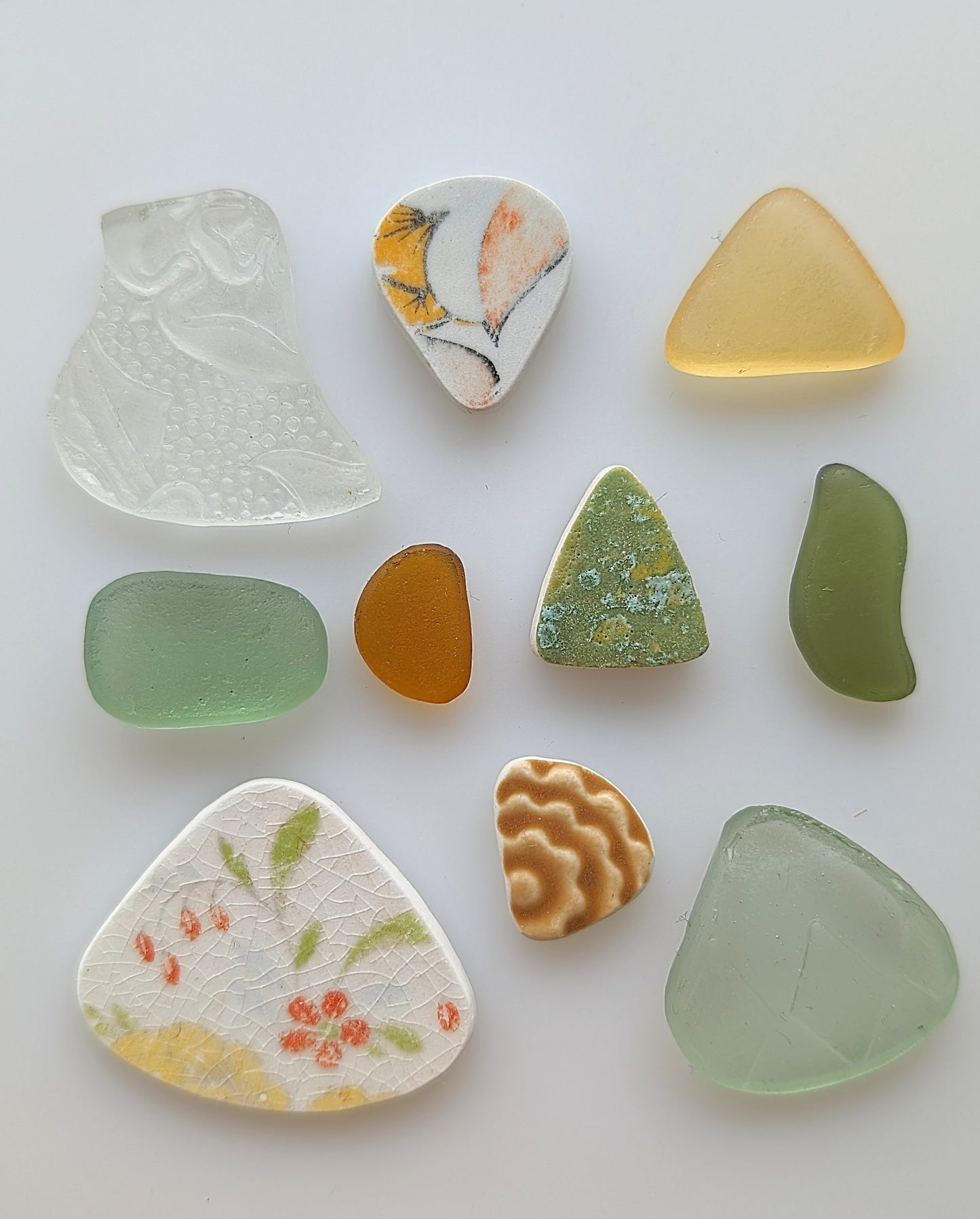 "Easter" Collection: Hand-shaped Edinburgh Sea-Pieces - Sea Glass & Sea Pottery