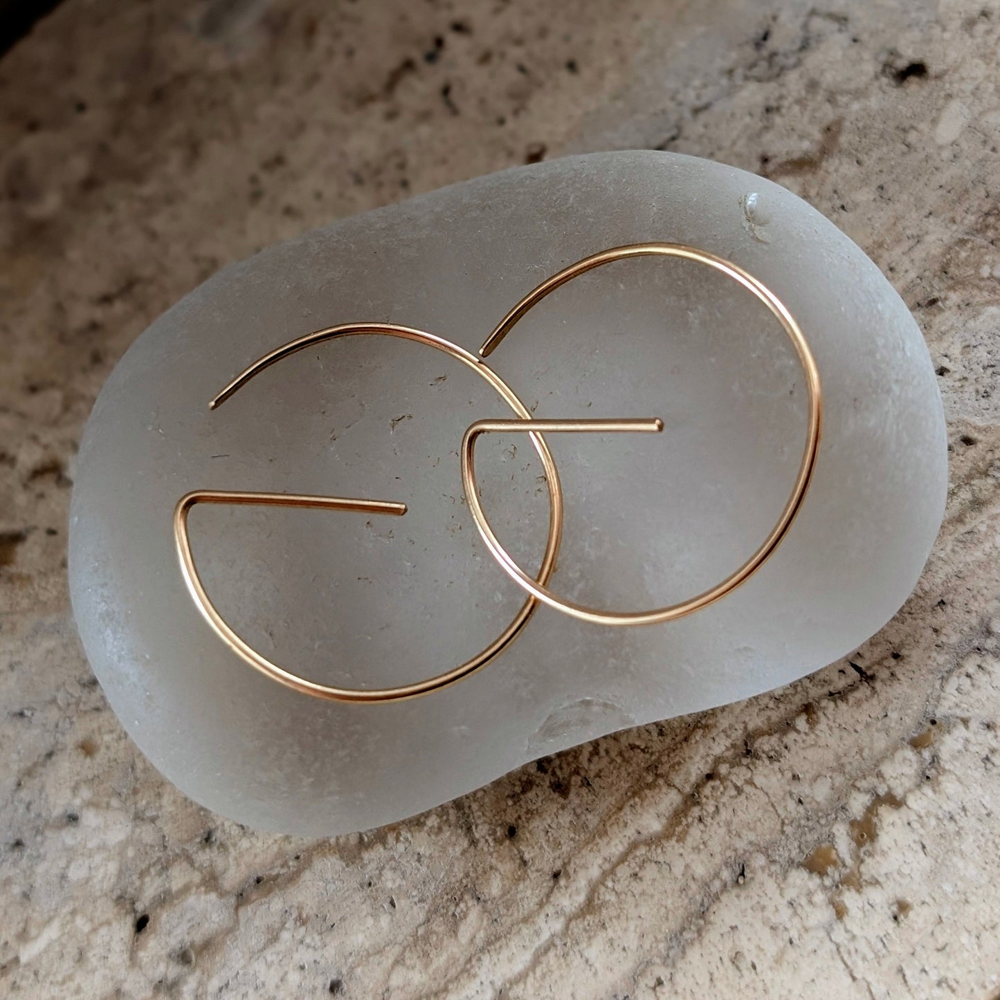 Gold-filled Threader Hoop Earrings