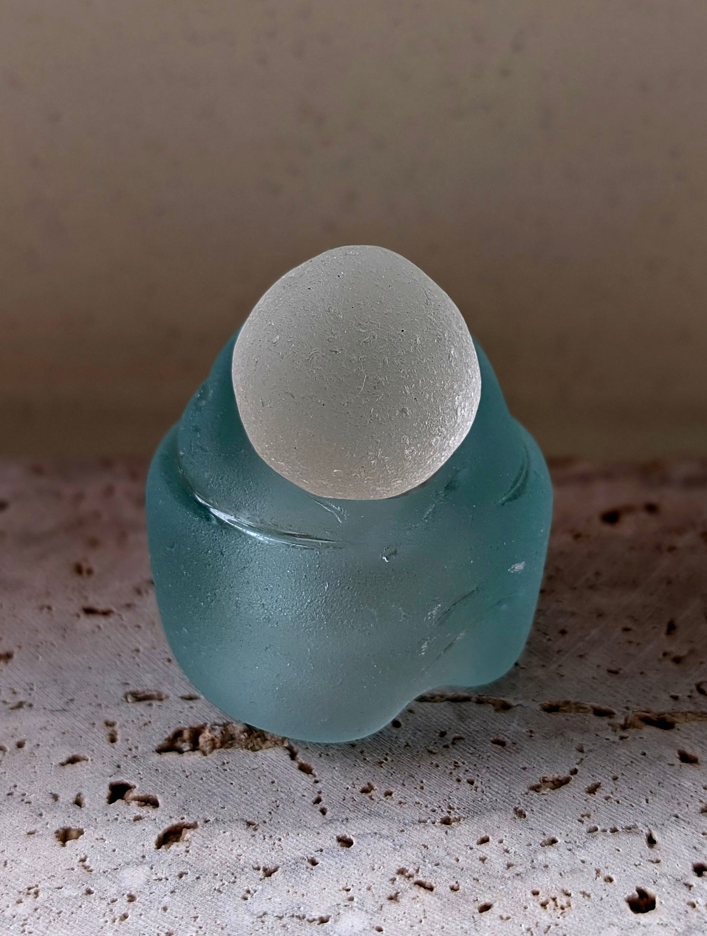 "Pointy Marble" mounted on a Bottle Neck