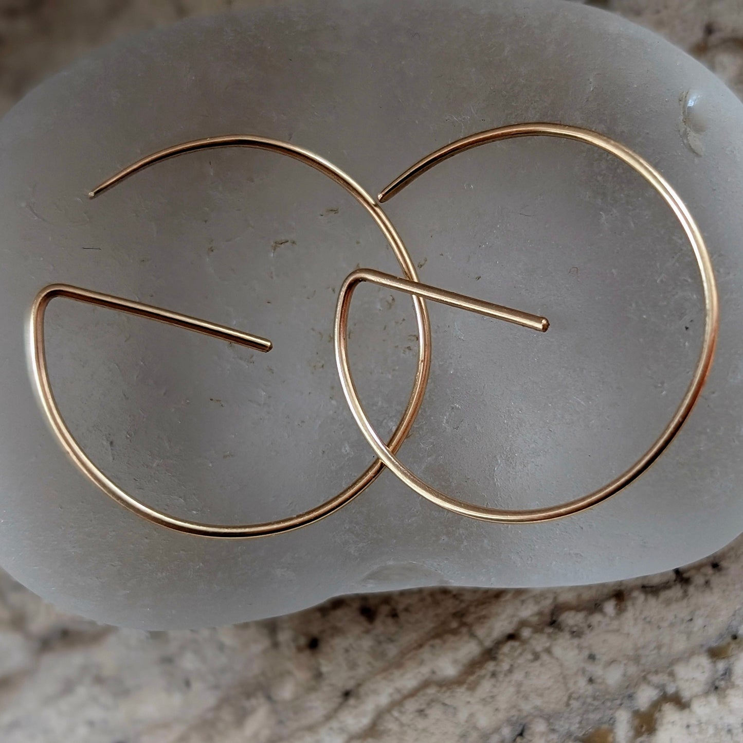 Gold-filled Threader Hoop Earrings