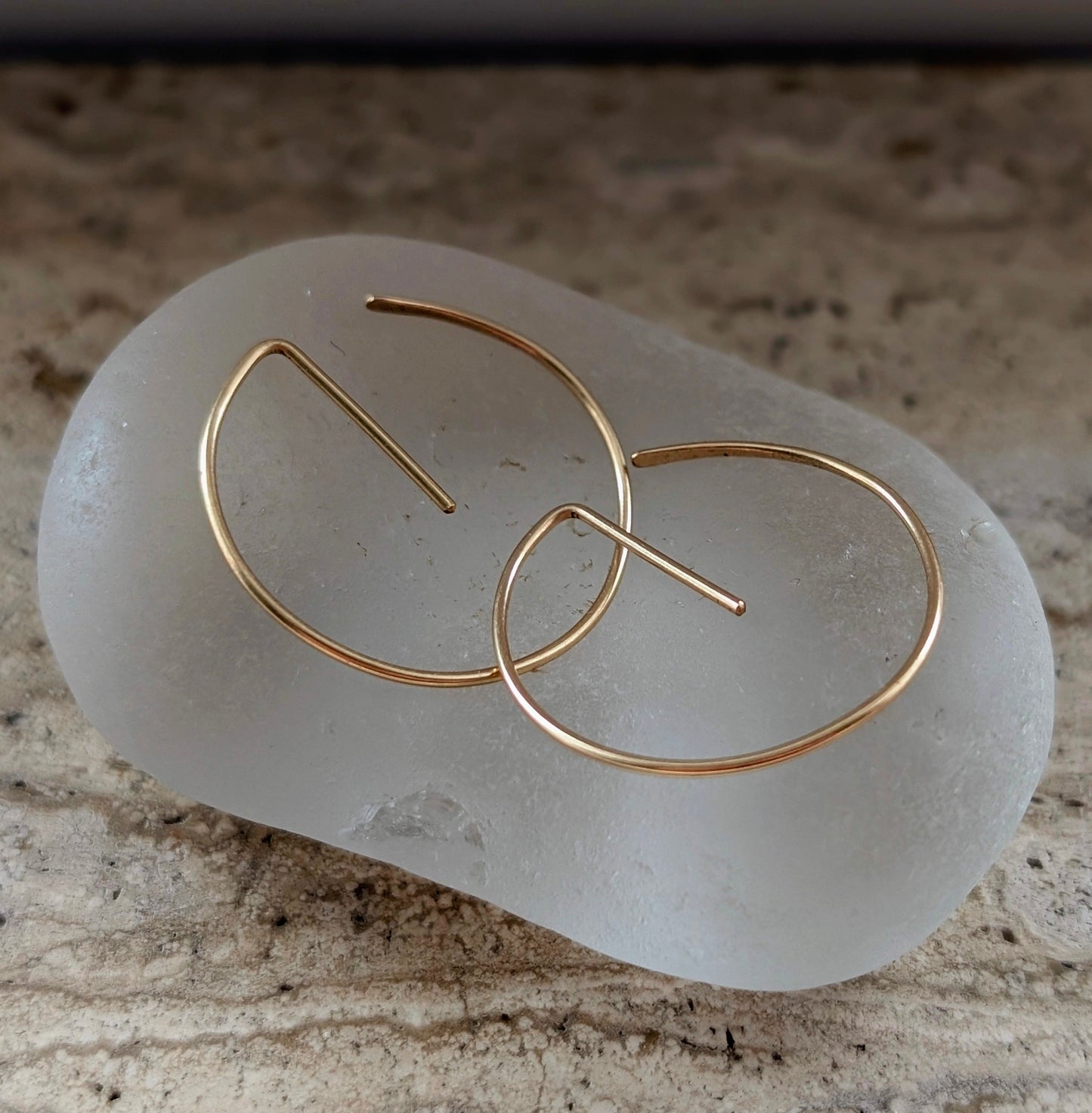 Gold-filled Threader Hoop Earrings