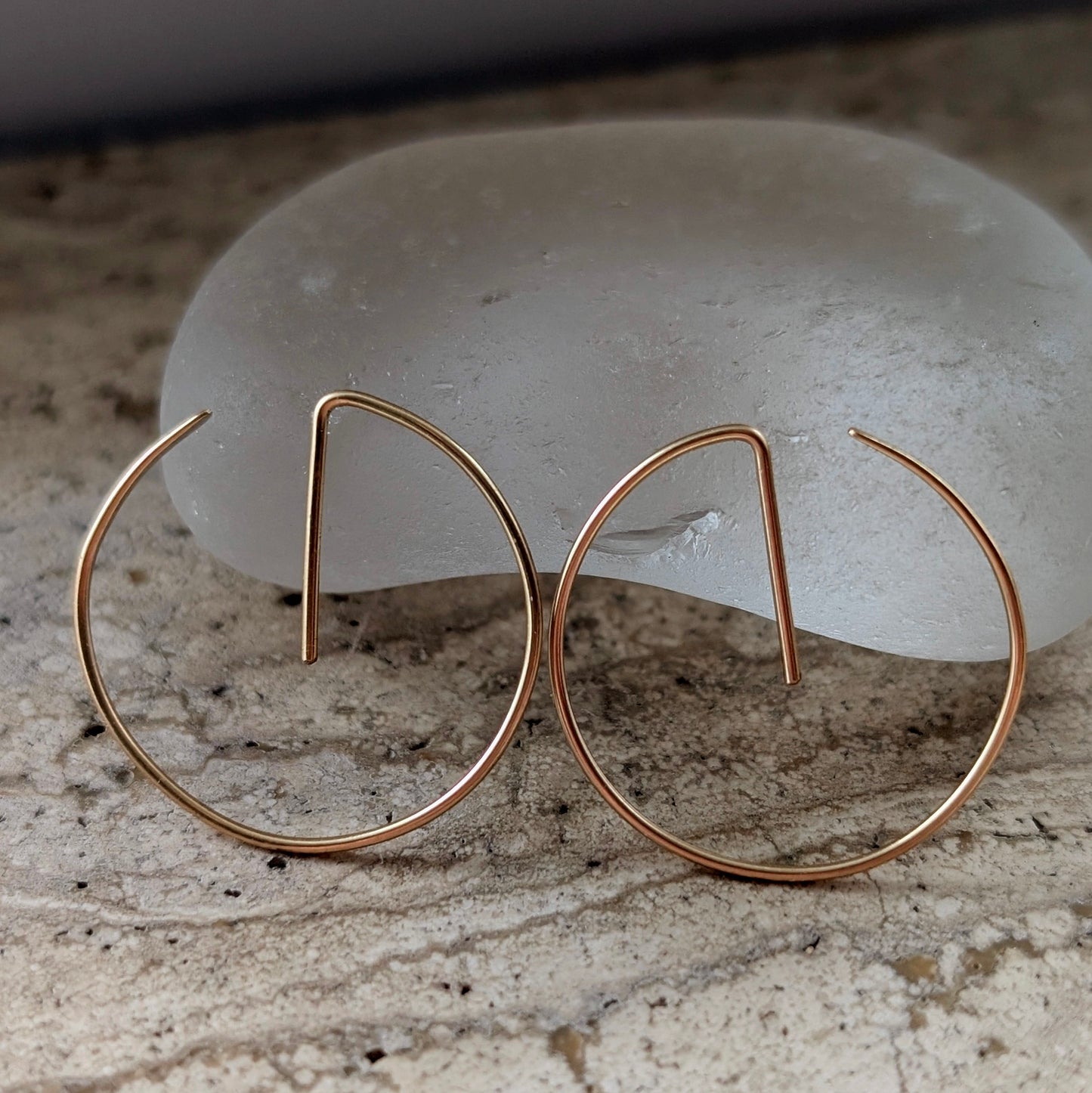 Gold-filled Threader Hoop Earrings
