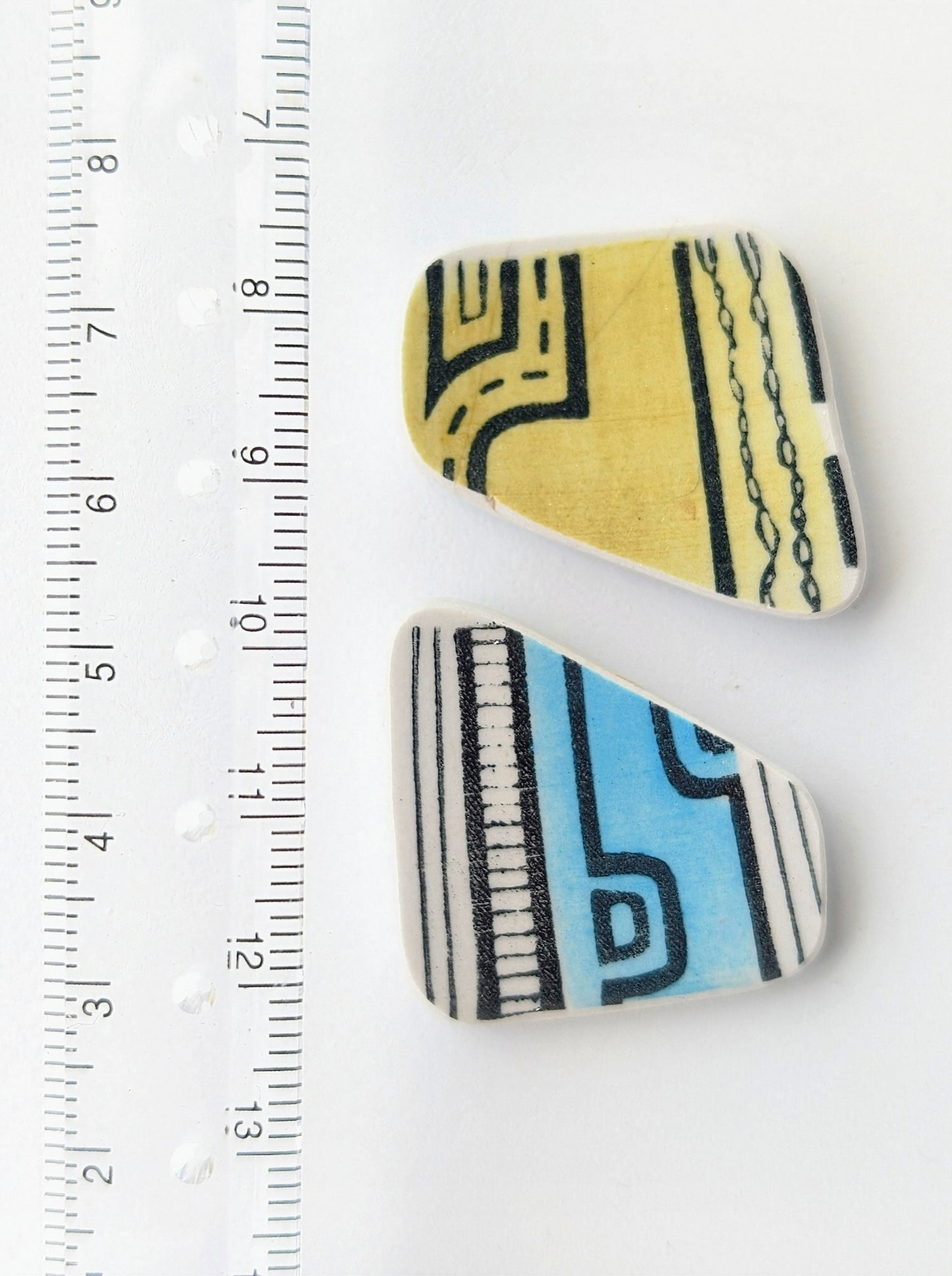 Ceramic odd pair: Hand-shaped Edinburgh Sea-Pieces - Sea Pottery