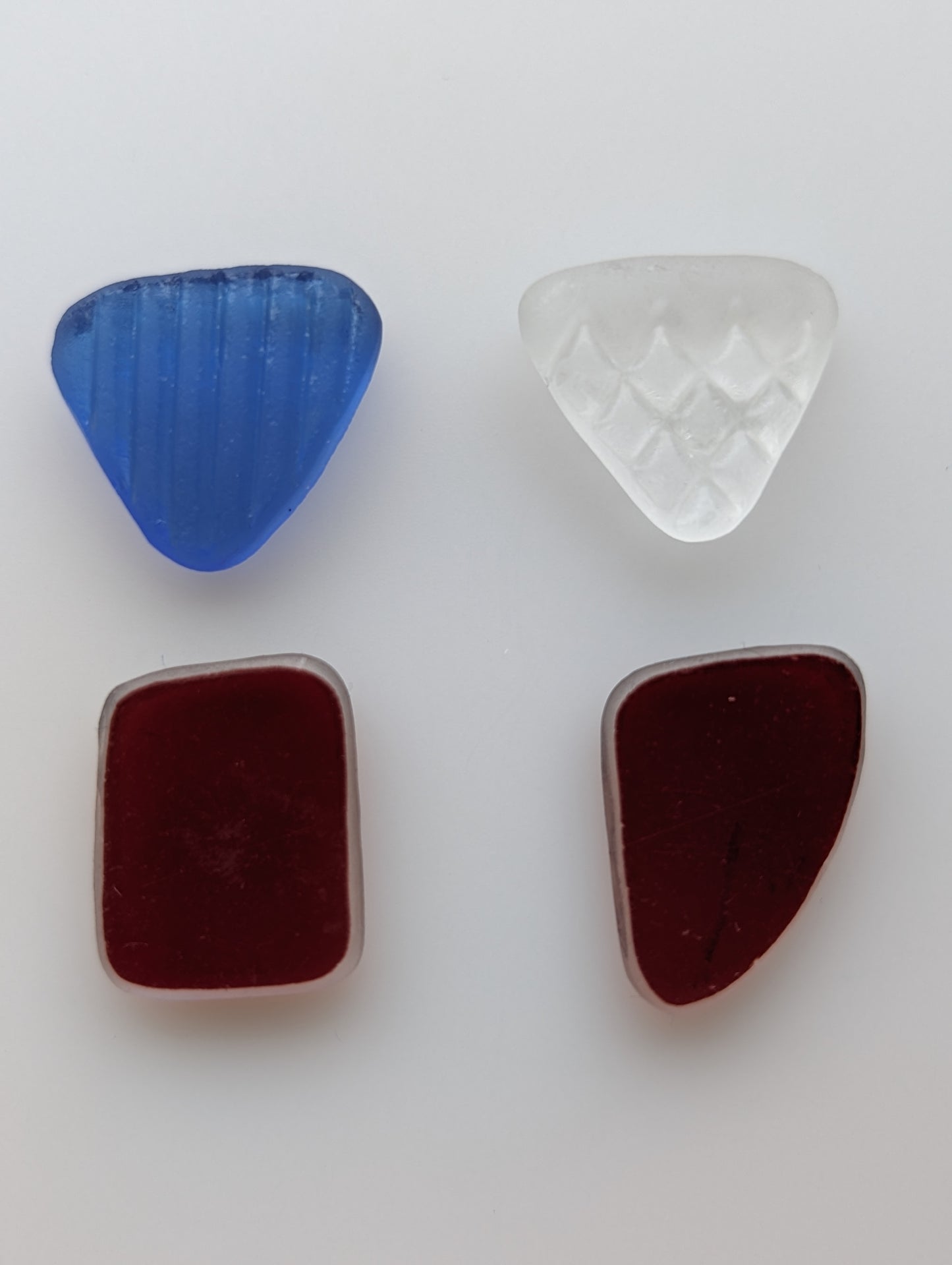 "American Pie" odd pairs: Hand-shaped Edinburgh Sea-Pieces - Sea Glass & Sea Pottery