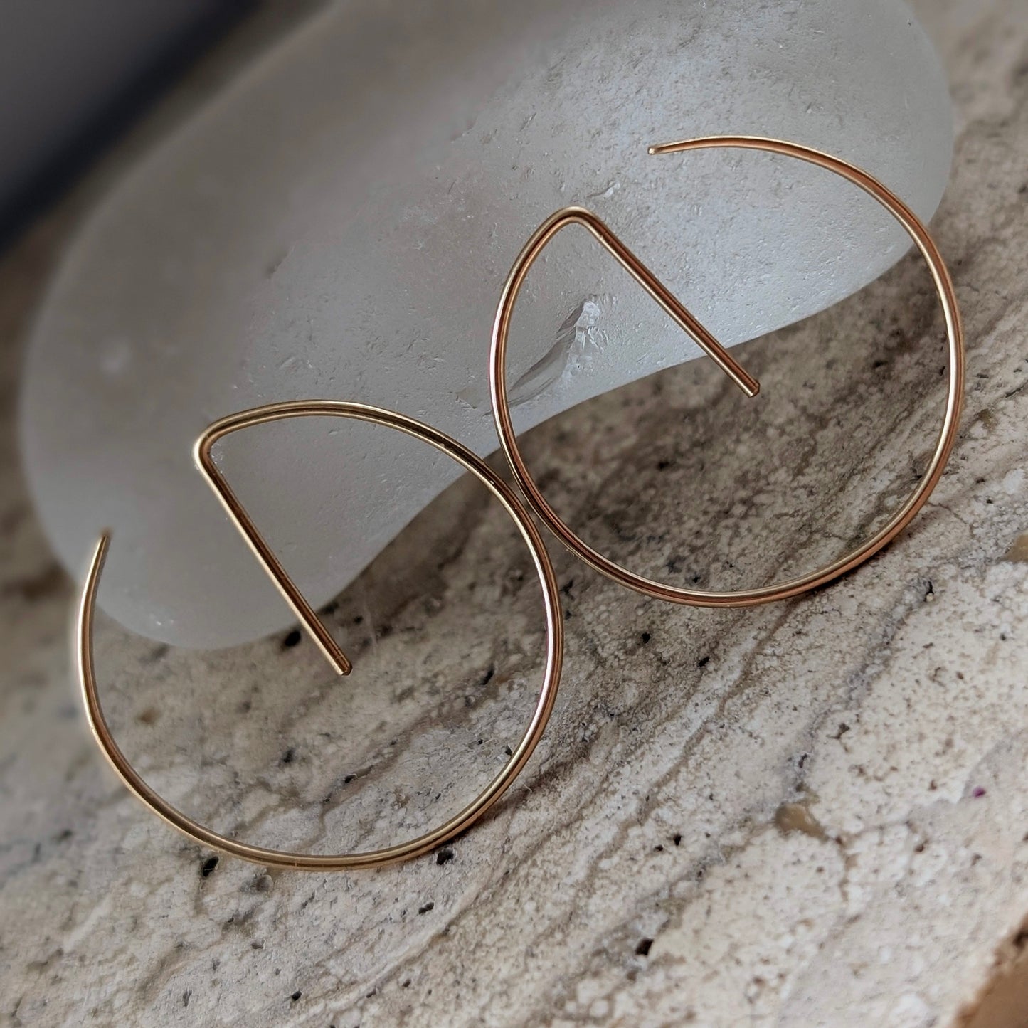 Gold-filled Threader Hoop Earrings