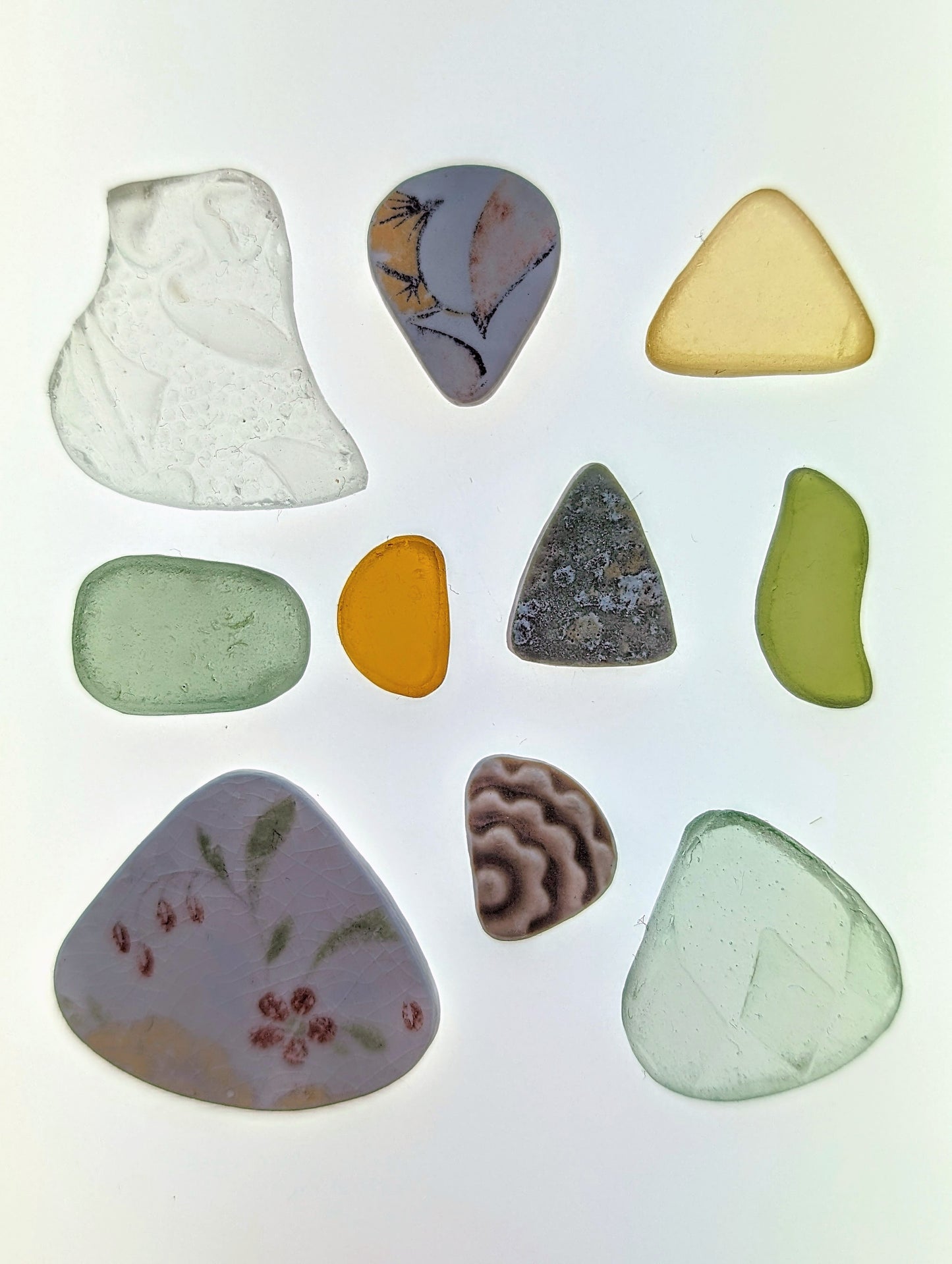 "Easter" Collection: Hand-shaped Edinburgh Sea-Pieces - Sea Glass & Sea Pottery