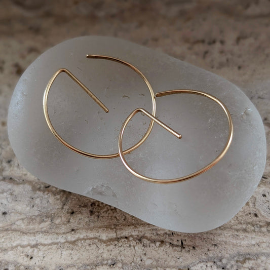 Gold-filled Threader Hoop Earrings